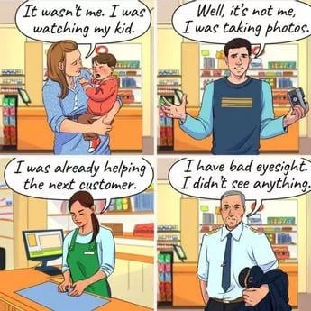 De ongrijpbare dief: alleen een briljante detective kan ontdekken wie de portemonnee op de foto heeft gestolen