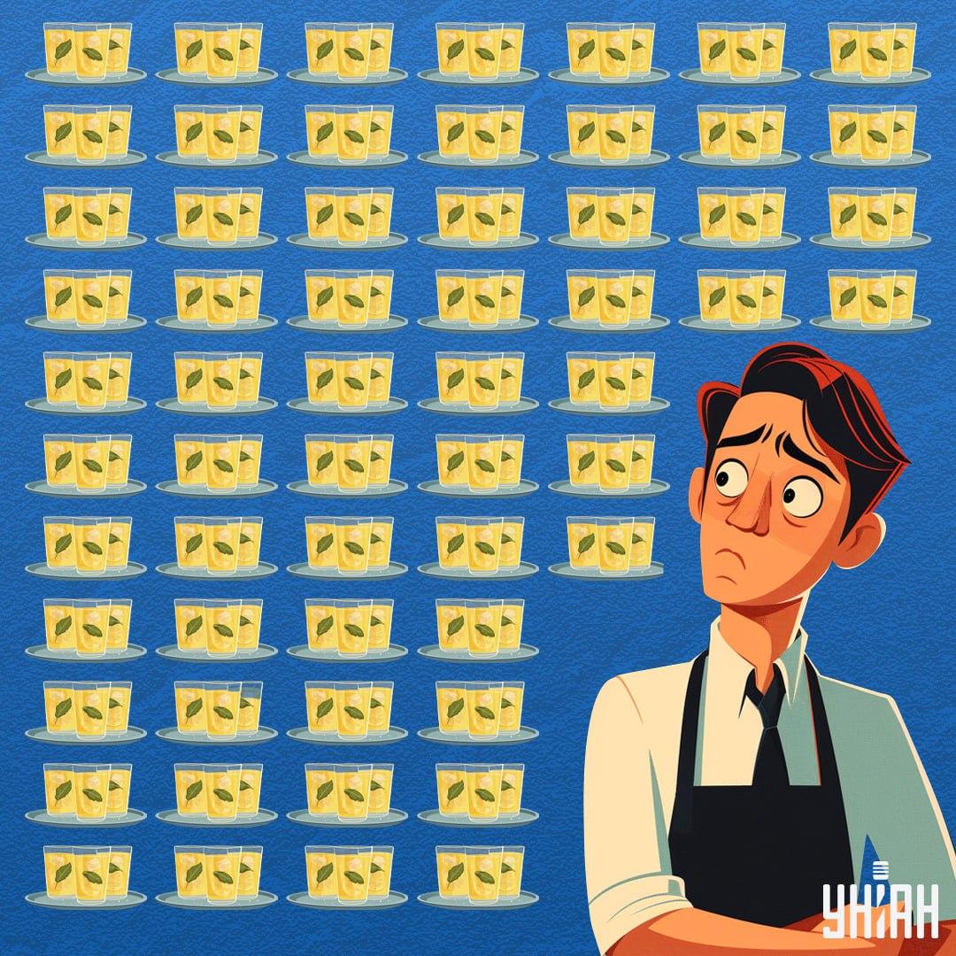 Zoek een glas waar minder limonade in zit dan in de rest van de glazen / collage Moje