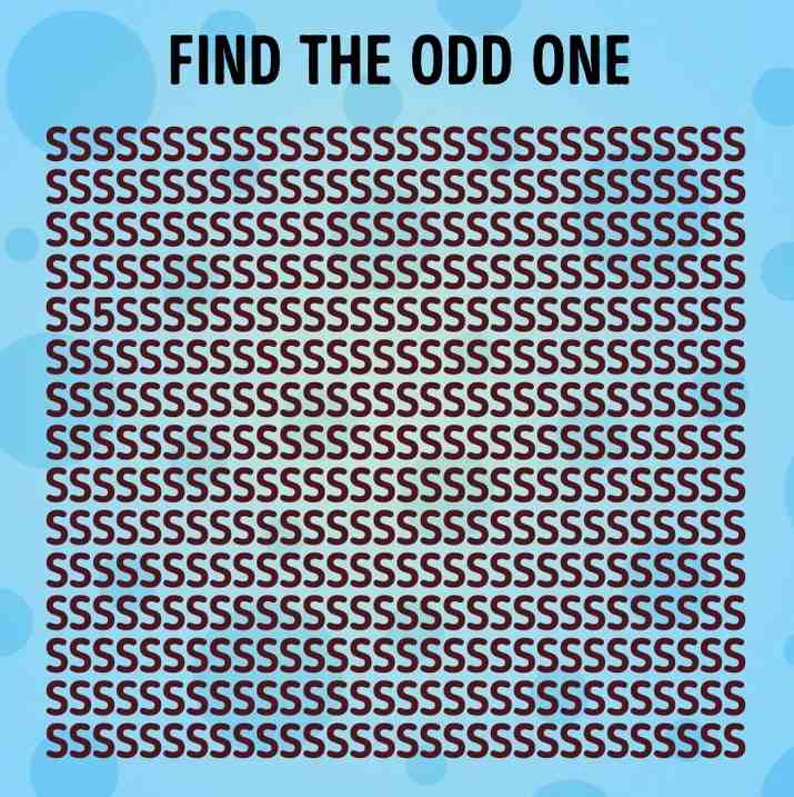 Ongelooflijke puzzel voor mensen met een hoog IQ: alleen een genie zal het getal '5' vinden