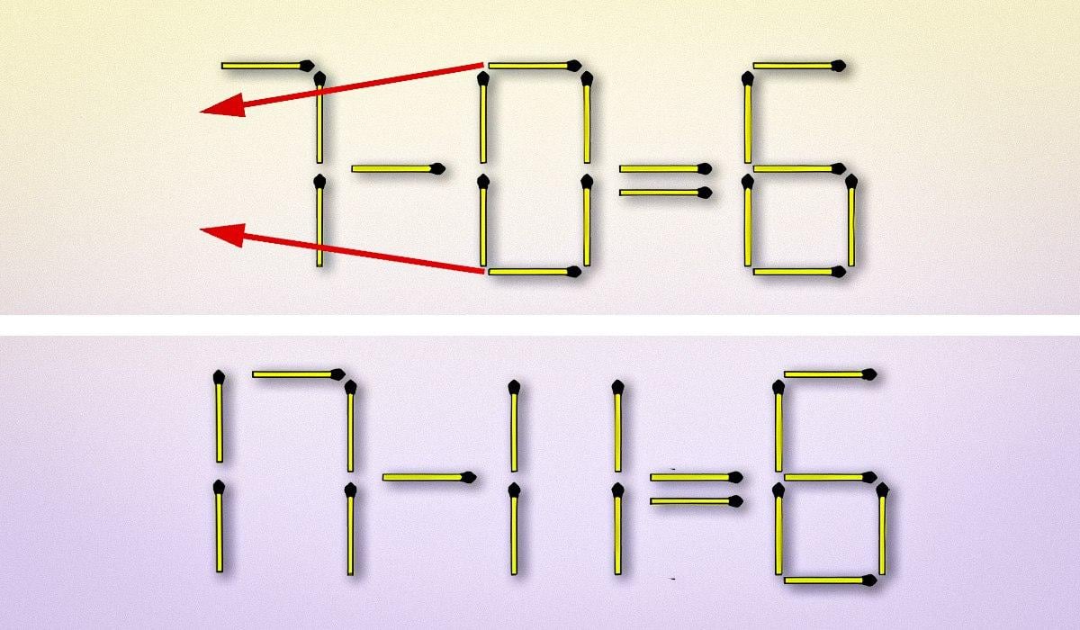 Dit laat zien waar en welke lucifer verplaatst moet worden collage Moje