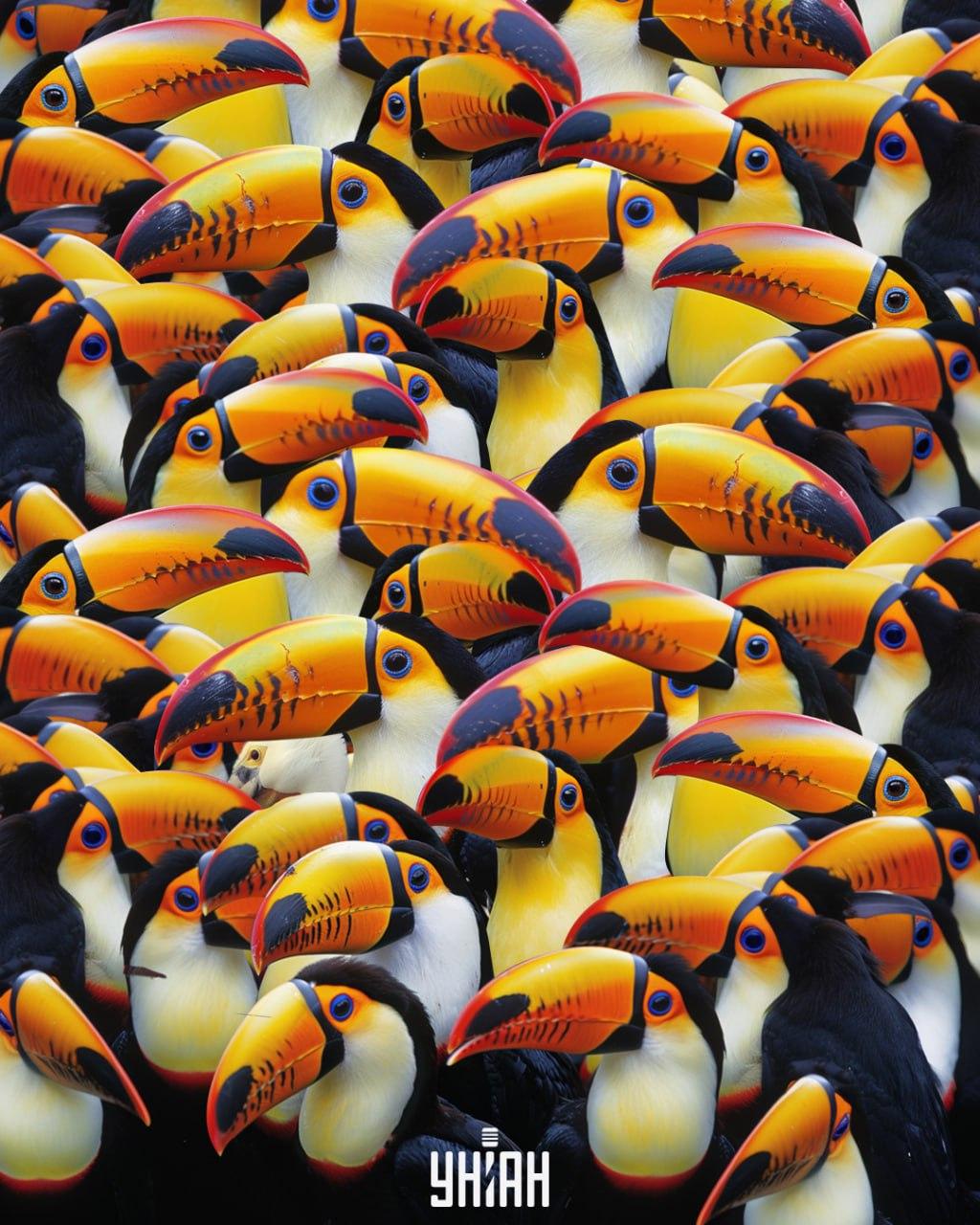 Vind een pelikaan tussen toekans in 7 seconden / Moje collage