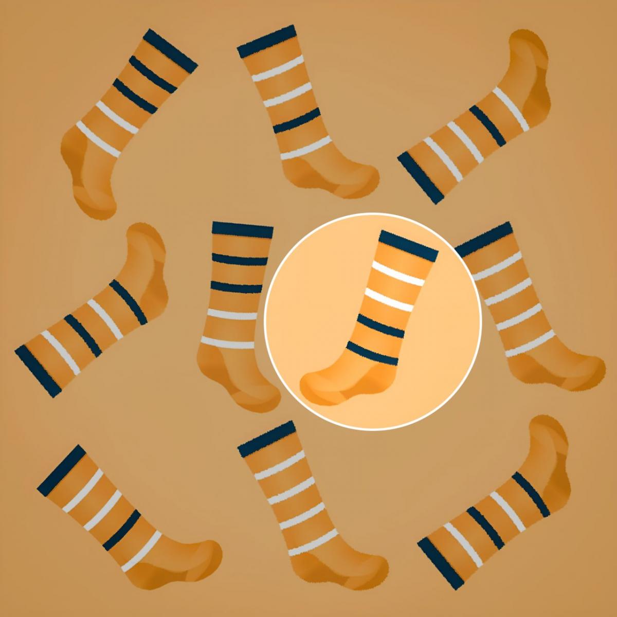 De sok lag bijna in het midden van de puzzel / Moje collage