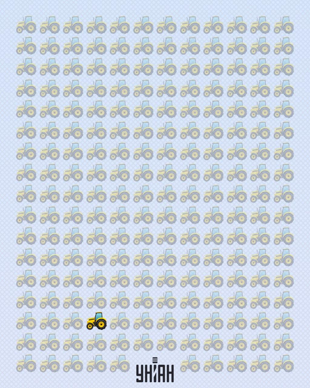 De vreemde tractor stond onderaan de afbeelding / Moje collage