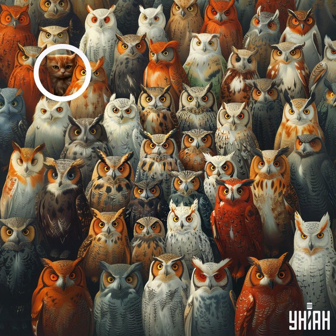 De kat was in de buurt van een van de hoeken van de afbeelding / Moje collage