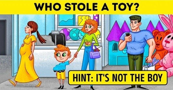 Noem in 15 seconden wie van de drie het speelgoed heeft gestolen / foto door Bright Side