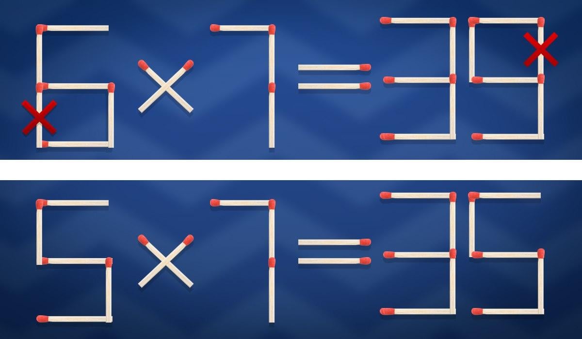 Dit laat zien welke match en waar het nodig is om het te verplaatsen om de gelijkheid te corrigeren / collage Moje / collage Moje