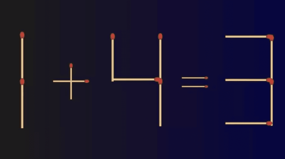 Om de vergelijking correct te maken - verplaats één lucifer / foto fresherslive.com