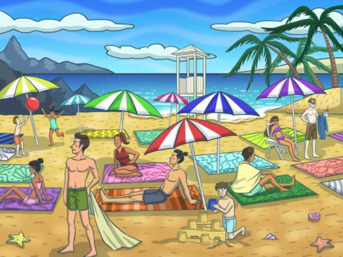 Probeer de dolfijn binnen een paar seconden te vinden op de puzzel / Bright Side tekening