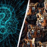 Vind het leeuwenwelpje tussen de trotse tijgers in 8 seconden: een lastig puzzelspel Vind het leeuwenwelpje tussen de trotse tijgers in 8 seconden: